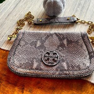 Tory Burch Amanda Snake Clutch